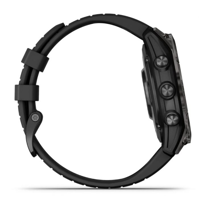 Смарт-годинник Garmin Fenix 7 Pro Sapphire Solar Carbon Gray DLC Titanium with Black Silicone (010-02777-54)