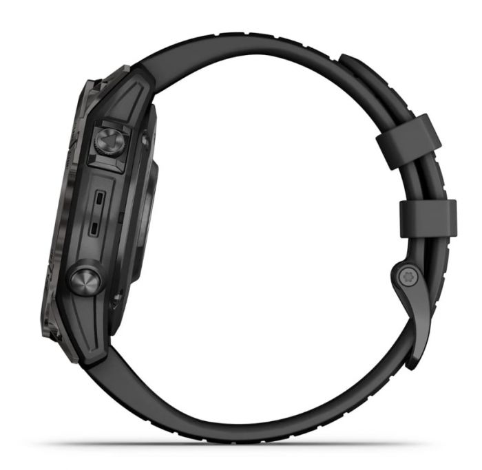 Смарт-годинник Garmin Fenix 7 Pro Sapphire Solar Carbon Gray DLC Titanium with Black Silicone (010-02777-54)