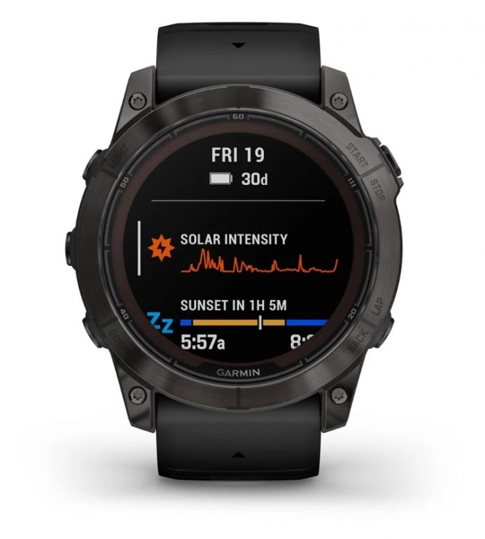 Смарт-годинник Garmin Fenix 7X Pro Sapphire Solar Carbon Gray DLC Titanium with Black Band (010-02778-54)