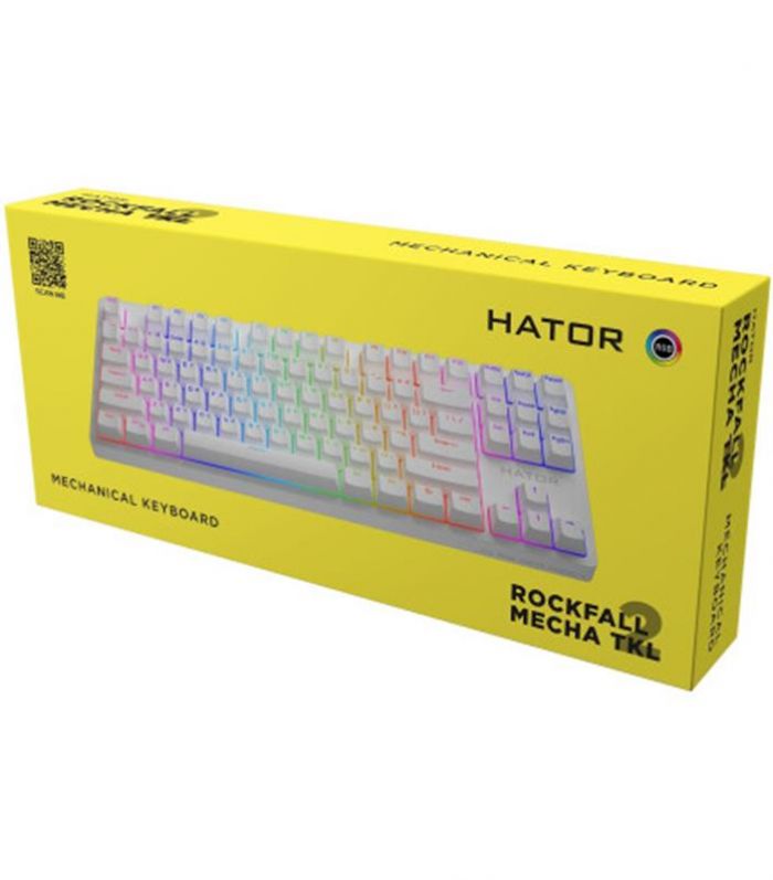 Клавіатура Hator Rockfall 2 Mecha TKL Orange White (HTK-521)