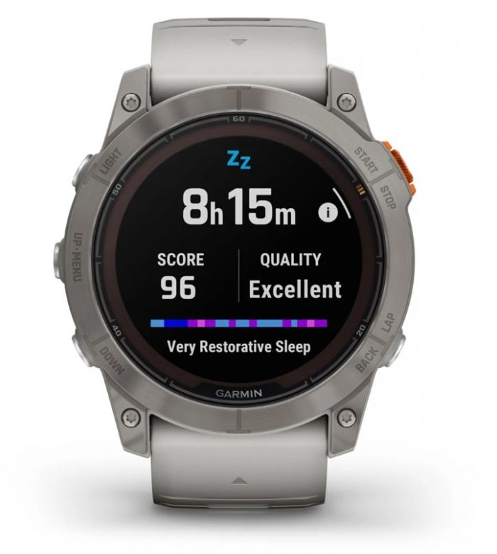 Смарт-годинник Garmin Fenix 7X Pro Sapphire Solar Titanium with Grey/Orange Band (010-02778-64)