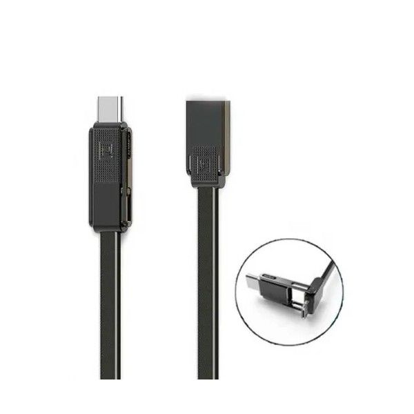 Кабель Remax RC-070th Gplex Lightning/microUSB/Type-C, 1м Dark Grey (6954851267225)