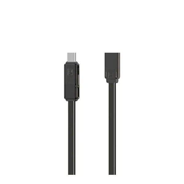 Кабель Remax RC-070th Gplex Lightning/microUSB/Type-C, 1м Dark Grey (6954851267225)