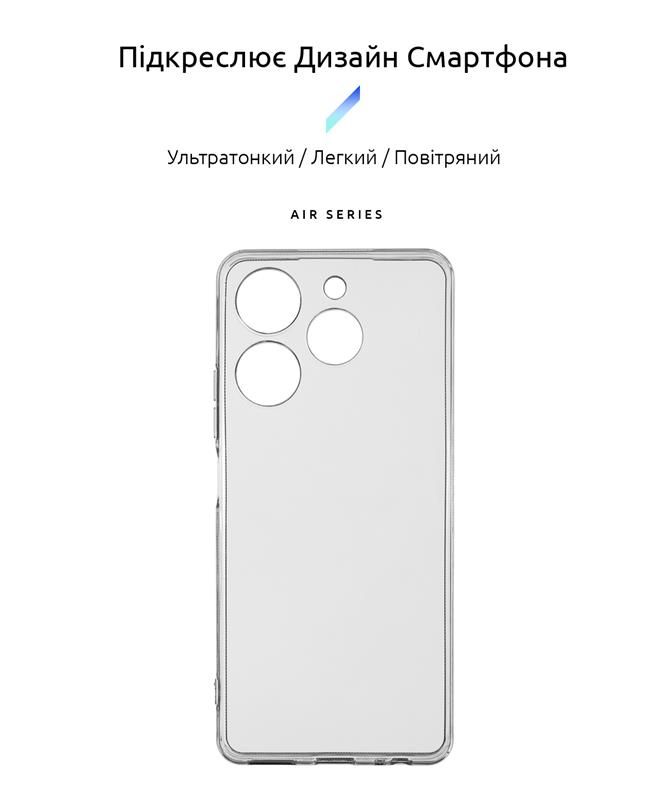 Чохол-накладка Armorstandart Air для Tecno Spark 10 Pro (KI7)  Camera cover Transparent (ARM67816)