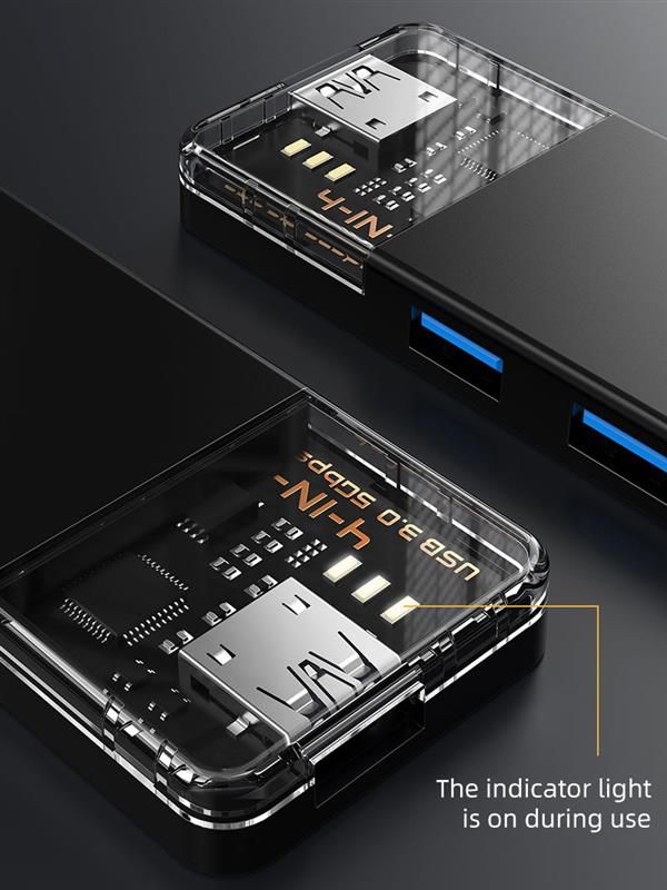 USB-хаб Cabletime CB03B USB Type-C 4-в-1