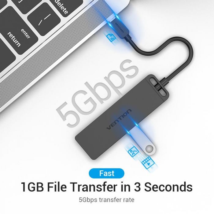 USB-хаб Vention TGKBB 4 ports Black