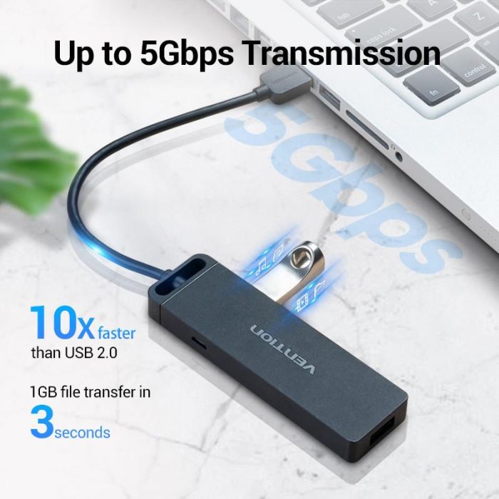 USB-хаб Vention CHLBB 4 ports Black