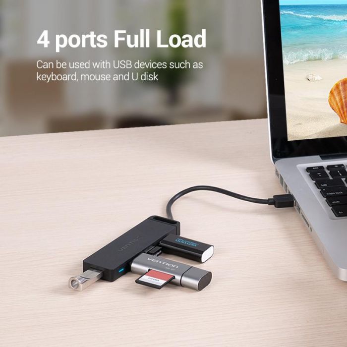 USB-хаб Vention CHLBB 4 ports Black
