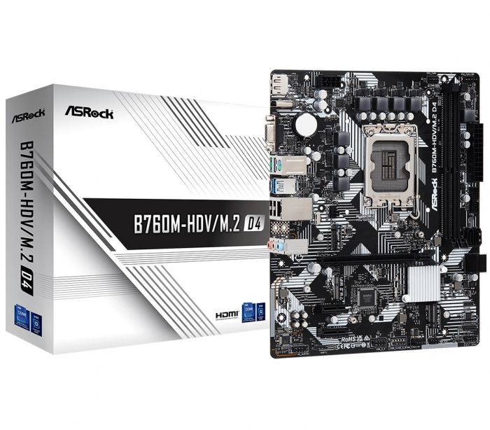 Материнська плата ASRock B760M-HDV/M.2 D4 Socket 1700