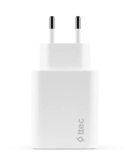 Мережевий зарядний пристрій Ttec SmartCharger Duo PD USB-C 40W White (2SCS27B)