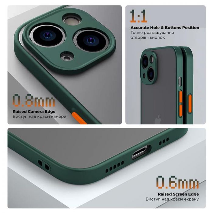 Чохол-накладка Armorstandart Frosted Matte для Xiaomi Redmi 12 4G Dark Green (ARM68552)