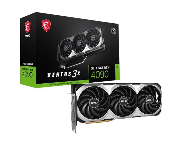 Відеокарта GF RTX 4090 24GB GDDR6X Ventus 3X E OC MSI (GeForce RTX 4090 Ventus 3X E 24G OC)