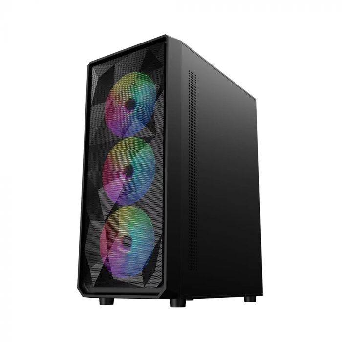 Корпус 1stPlayer FD3-4F2(AP)-BK Black без БЖ