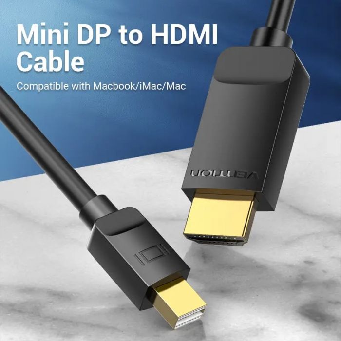 Кабель Vention MiniDisplayPort - HDMI V 1.4 (M/M), 3 м, чорний (HAHBI)