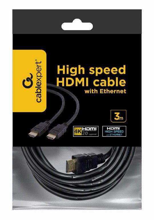 Кабель Cablexpert HDMI-HDMI V 2.0 (M/M), 4.5 м, чорний (CC-HDMI4-15) пакет