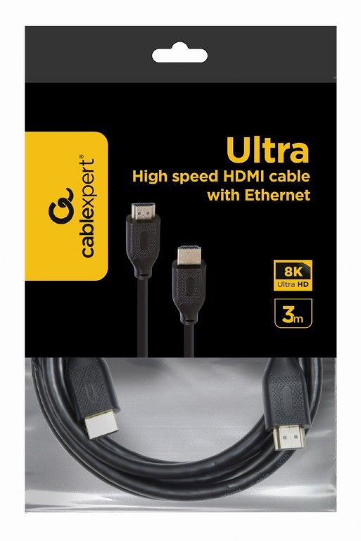 Кабель Cablexpert HDMI - HDMI V 2.1 (M/M), 3 м, чорний (CC-HDMI8K-3M) пакет