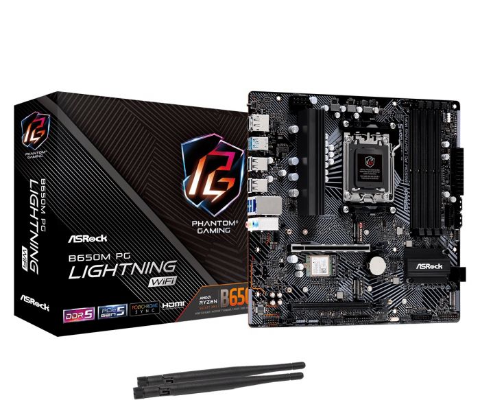 Материнська плата ASRock B650M PG Lightning WiFi Socket AM5