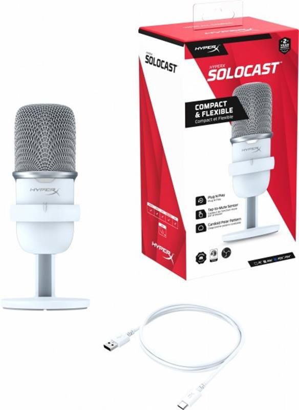 Мікрофон HyperX SoloCast White (519T2AA)