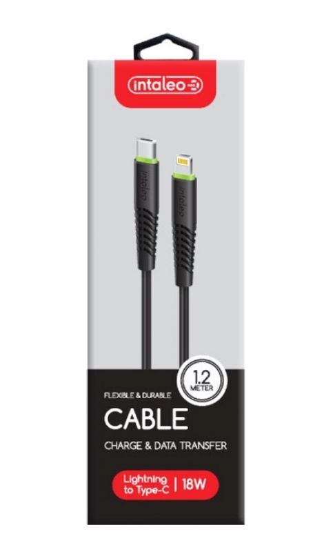 Кабель Intaleo CBFLEXTL1 USB Type-C - Lightning (M/M), 1.2 м, Black (1283126542459)