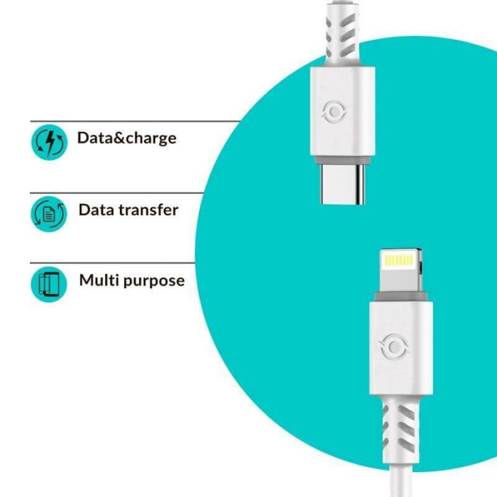 Кабель Piko CB-TT11 USB-C-Lightning 1.2м White (1283126504037)