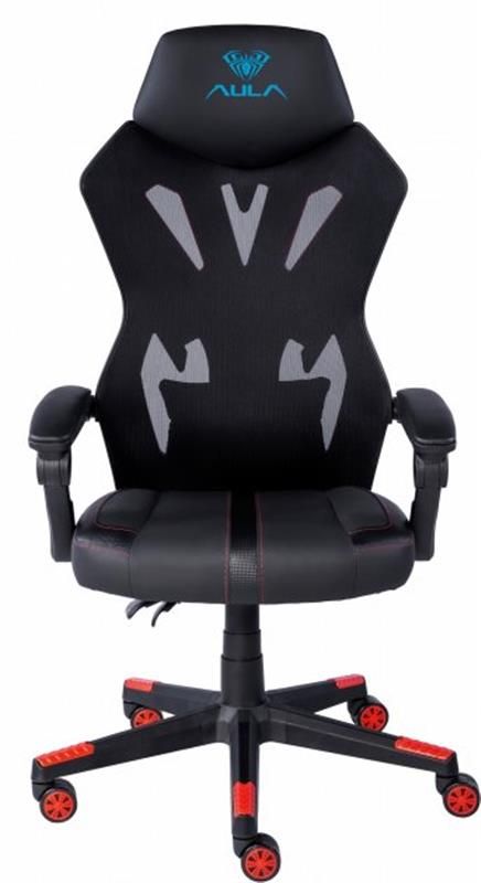 Крісло для геймерів Aula F010 Gaming Chair Black/Red (6948391286228)