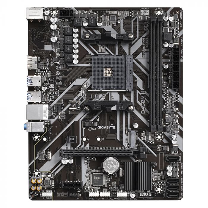 Материнська плата Gigabyte B450M K Socket AM4