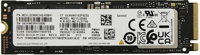 Накопичувач SSD 256GB Samsung PM9A1 M.2 2280 PCIe 4.0 x4 V-NAND 3bit MLC (MZ-VL22560_OEM) OEM