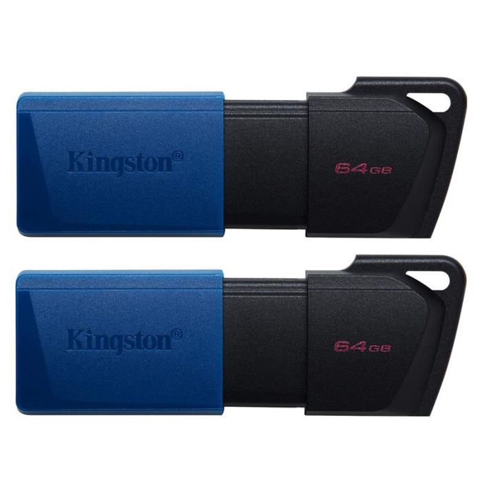 Флеш-накопичувач USB3.2 2x64GB Kingston DataTraveler Exodia M Black/Blue (DTXM/64GB-2P)