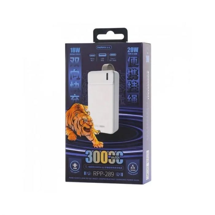 Універсальна мобільна батарея Remax RPP-289 Pure 30000mAh Blue (6954851241638)