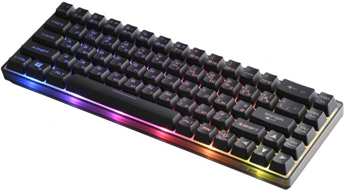 Клавіатура 2E Gaming KG345 RGB 68key USB Transparent