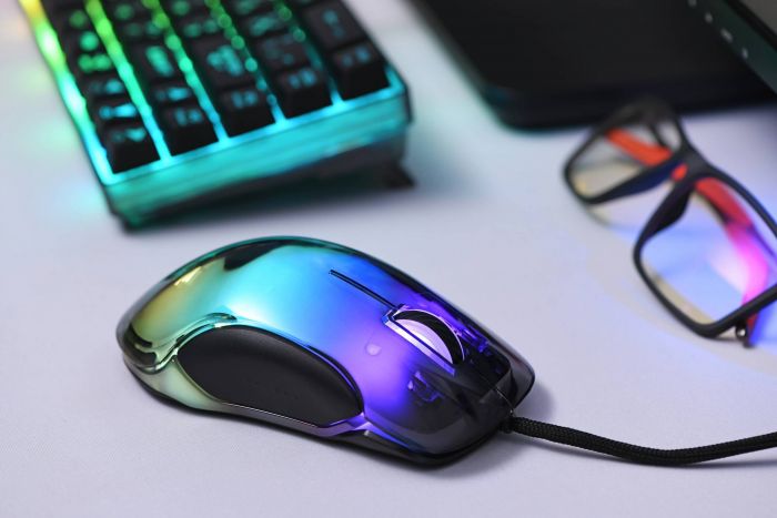 Клавіатура 2E Gaming KG345 RGB 68key USB Transparent