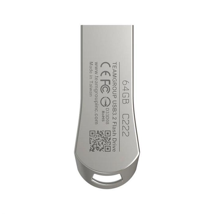 Флеш-накопичувач USB3.2 64GB Team C222 Silver (TC222364GS01)