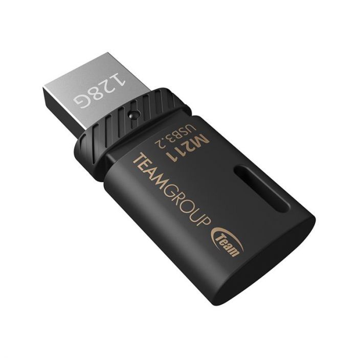 Флеш-накопичувач USB3.2 128GB OTG Type-C Team M211 Black (TM2113128GB01)