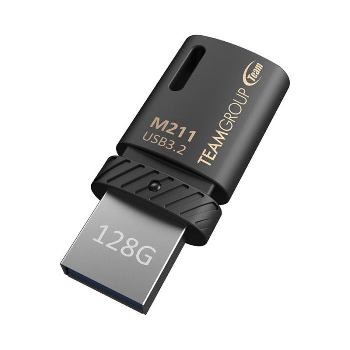 Флеш-накопичувач USB3.2 128GB OTG Type-C Team M211 Black (TM2113128GB01)