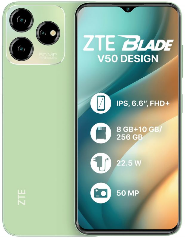 Смартфон ZTE Blade V50 Design 8/256GB Dual Sim Green