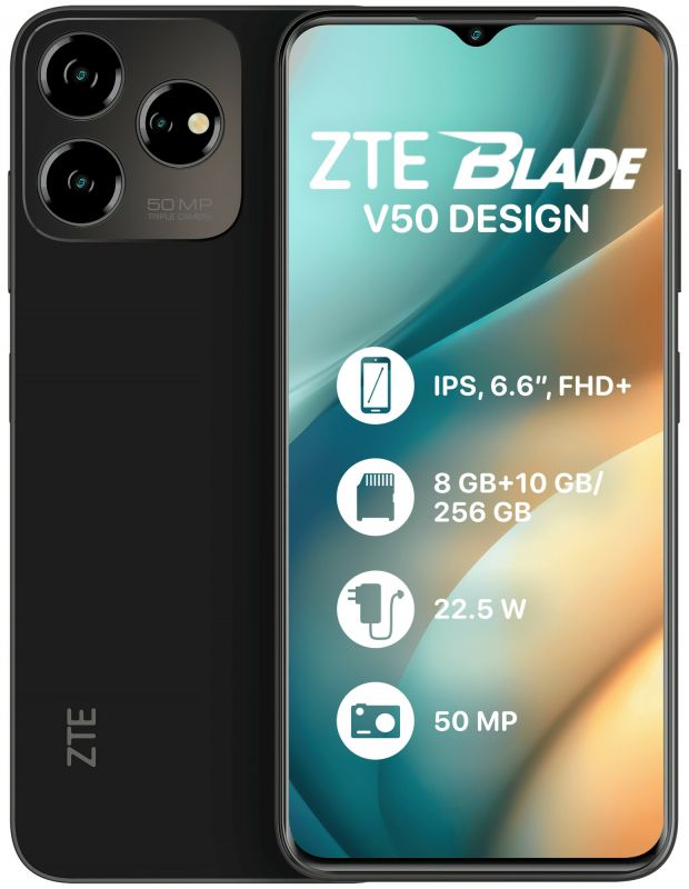 Смартфон ZTE Blade V50 Design 8/256GB Dual Sim Black