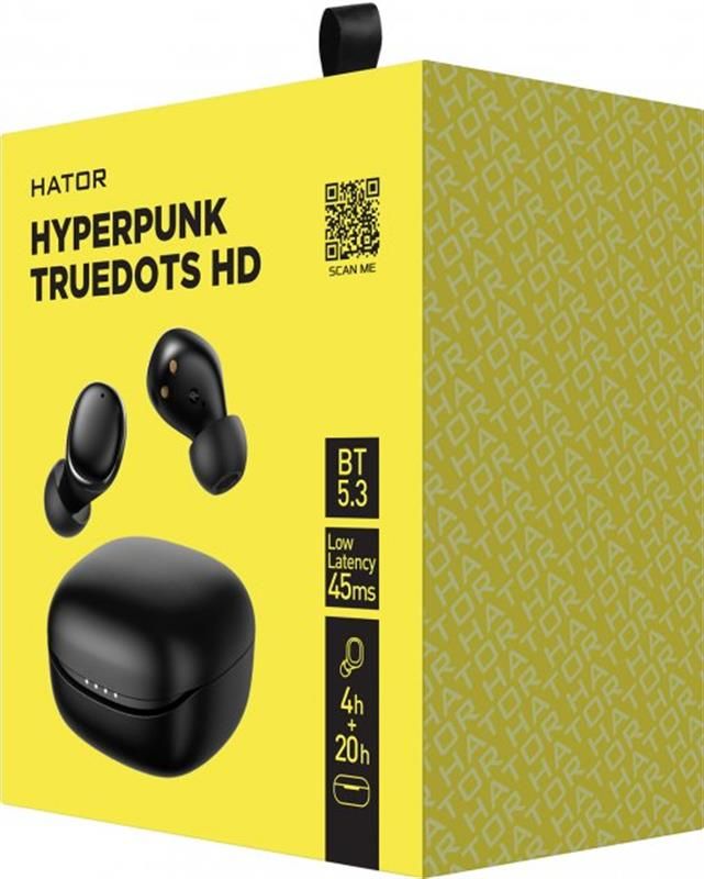 Bluetooth-гарнiтура Hator Hyреrpunk Truedots HD Black (HTA-411)