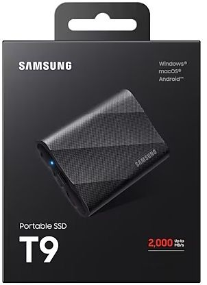 Накопичувач зовнішній SSD 1TB Samsung T9 Black (MU-PG1T0B/EU)
