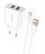 Мережевий зарядний пристрій Foneng EU45 Dual USB Charger (2USBх2.4A) White (EU45-CH-TC) + кабель USB Type C