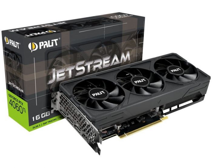 Відеокарта GF RTX 4060 Ti 16GB GDDR6 JetStream Palit (NE6406T019T1-1061J)