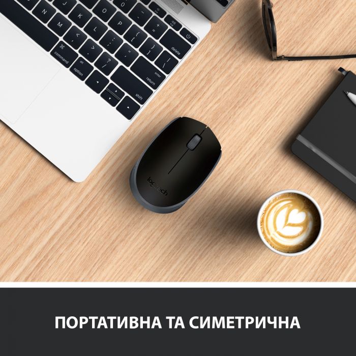 Миша бездротова Logitech M171 Grey/Black (910-004424)