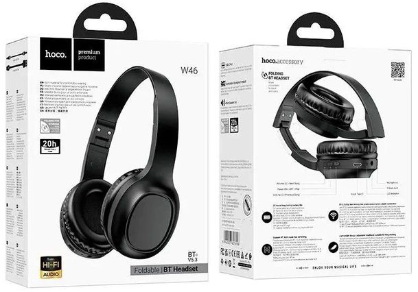 Bluetooth-гарнітура Hoco W46 Black (W46BK)