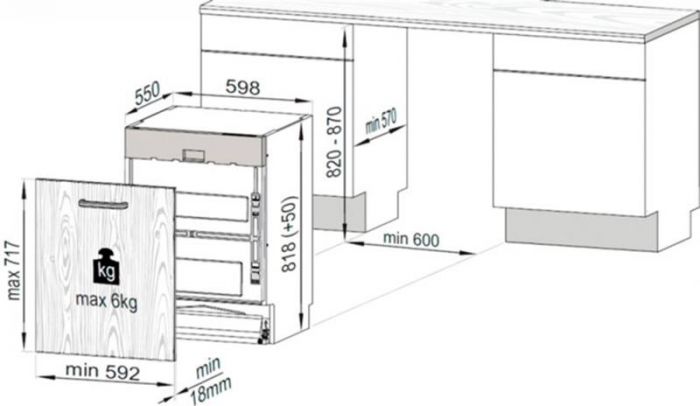 Вбудована посудомийна машина Beko DIN34322