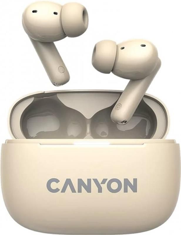 Bluetooth-гарнітура Canyon OnGo TWS-10 ANC ENC Beige (CNS-TWS10BG)