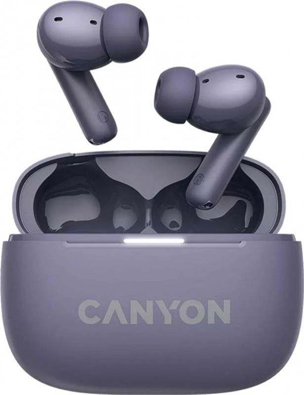 Bluetooth-гарнітура Canyon OnGo TWS-10 ANC ENC Purple (CNS-TWS10PL)