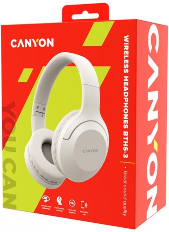 Bluetooth-гарнітура Canyon BTHS-3 Beige (CNS-CBTHS3BE)