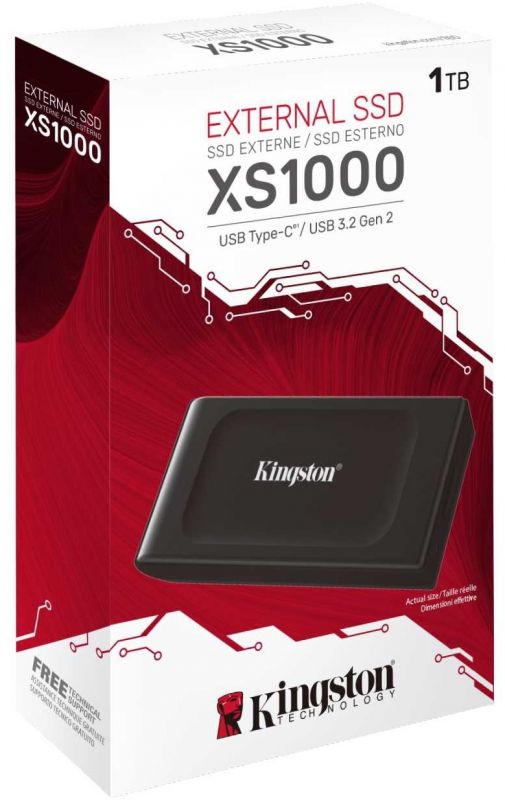 Накопичувач зовнішній SSD Portable USB 1.0ТB Kingston SXS1000 Black (SXS1000/1000G)