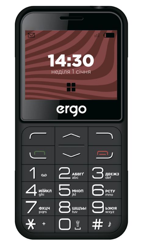 Мобiльний телефон Ergo R231 Dual Sim Black