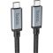 Кабель Hoco US05 USB Type-C - USB Type-C (M/M) (40Gbps), USB4, 100W, 2 м, Black (US052B)