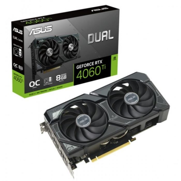 Відеокарта GF RTX 4060 Ti  8GB GDDR6 Dual OC SSD Asus (DUAL-RTX4060TI-O8G-SSD)